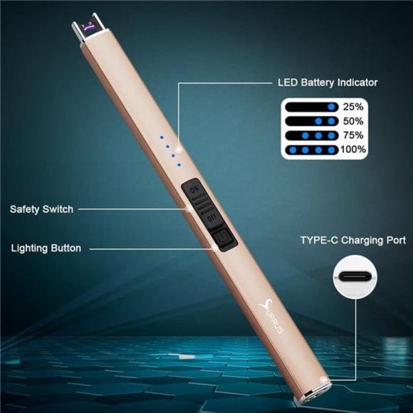 Electric Lighter Arc Windproof Flameless USB Lighter Rechargeable - Picture 8 of 12